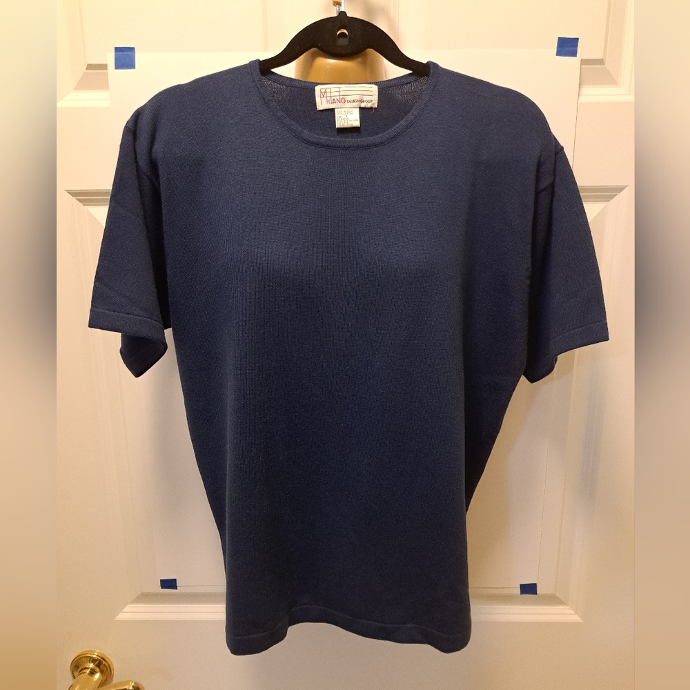 MILANO design group TOP sweater Short sleeve NAVY